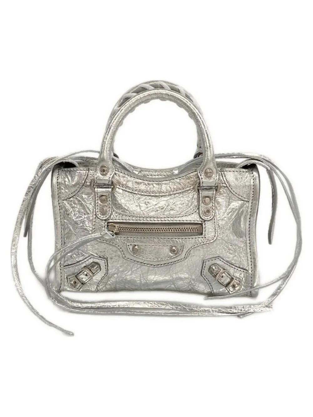 Balenciaga Le City Nano Silver Mini Bag Leather